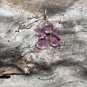 Kendra Scott Pink Faceted Crystal Drop Earrings